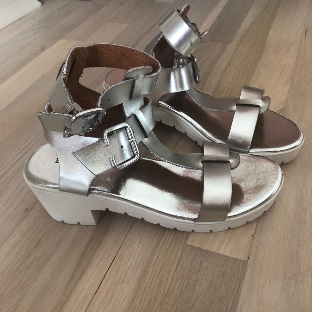 NEW Silver Gladiator Sandals